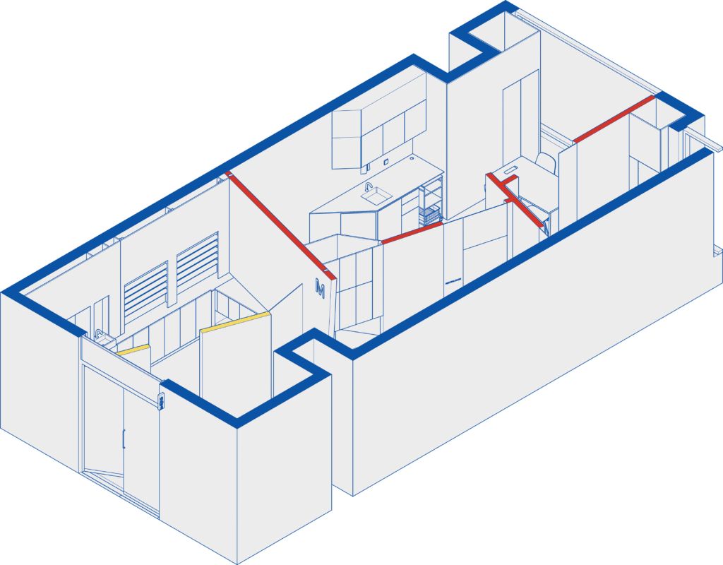 Conception intérieure d’un studio de beauté – vue d’ensemble du design d’espace